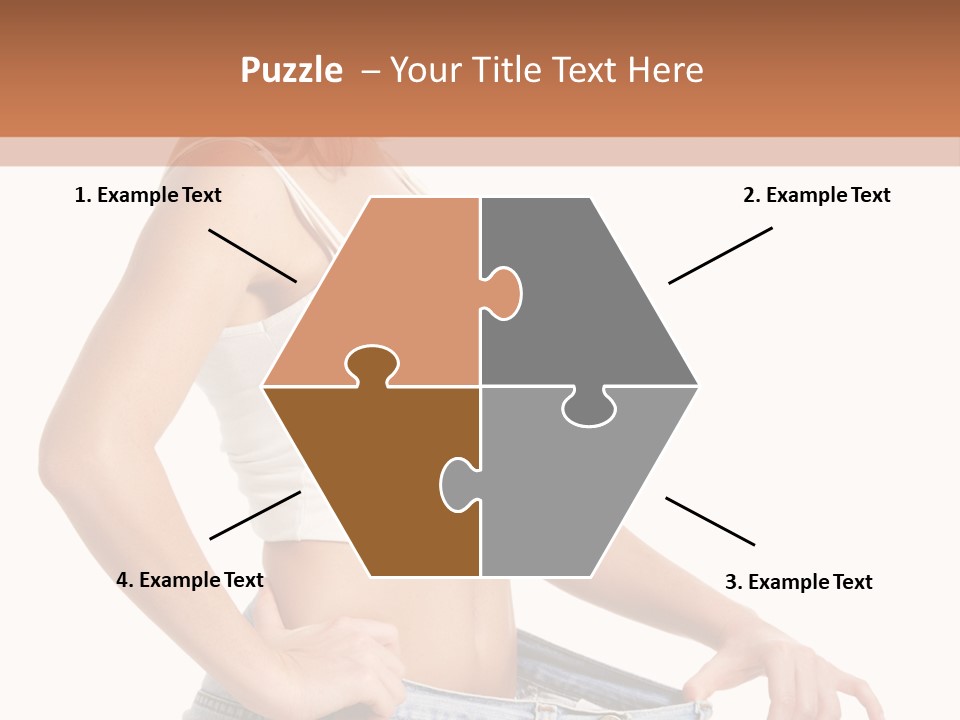 A Woman In A White Top Is Standing With Her Hands On Her Hips PowerPoint Template