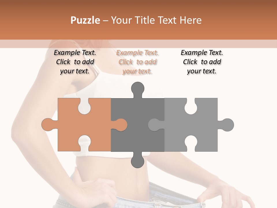 A Woman In A White Top Is Standing With Her Hands On Her Hips PowerPoint Template