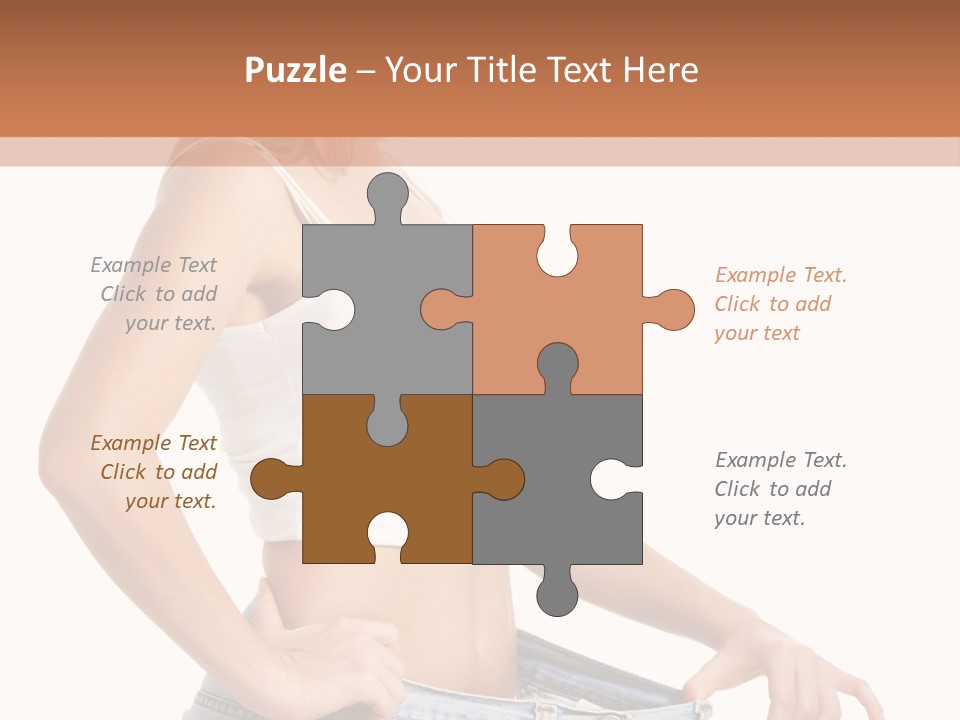 A Woman In A White Top Is Standing With Her Hands On Her Hips PowerPoint Template