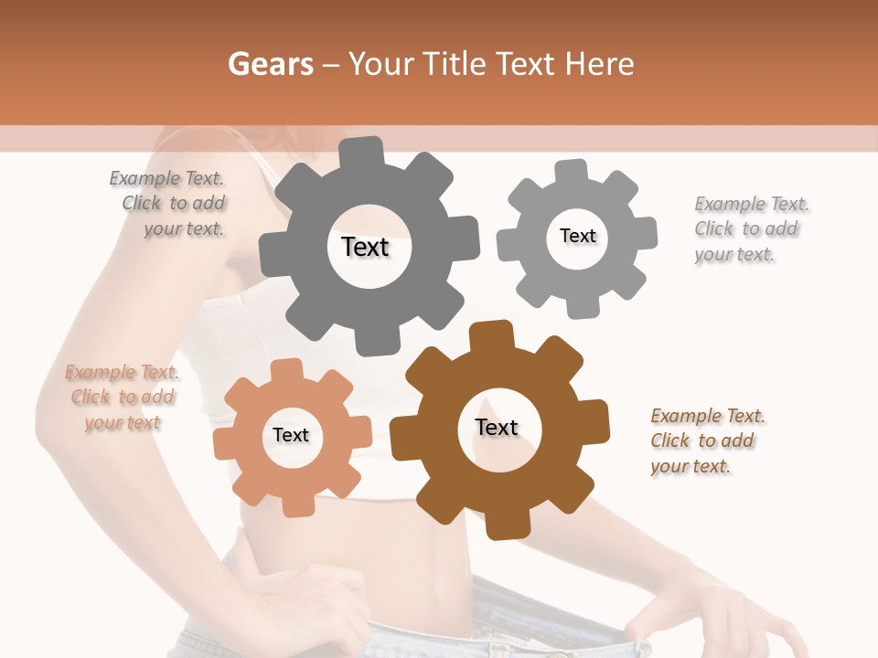 A Woman In A White Top Is Standing With Her Hands On Her Hips PowerPoint Template