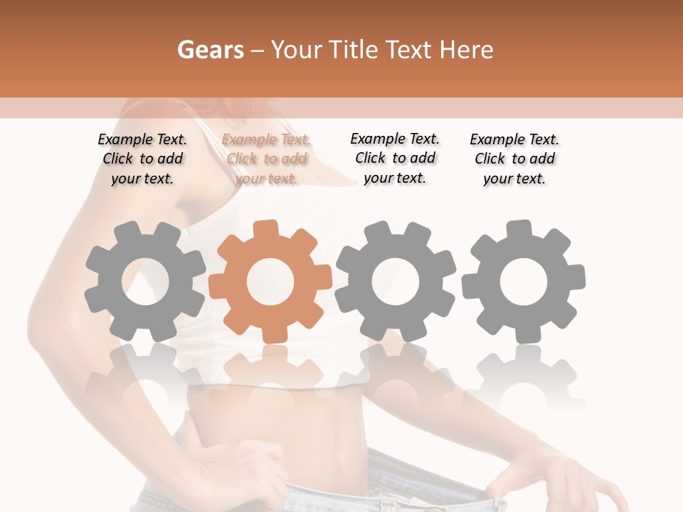 A Woman In A White Top Is Standing With Her Hands On Her Hips PowerPoint Template