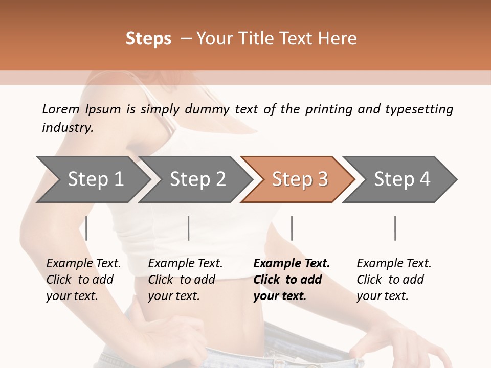 A Woman In A White Top Is Standing With Her Hands On Her Hips PowerPoint Template