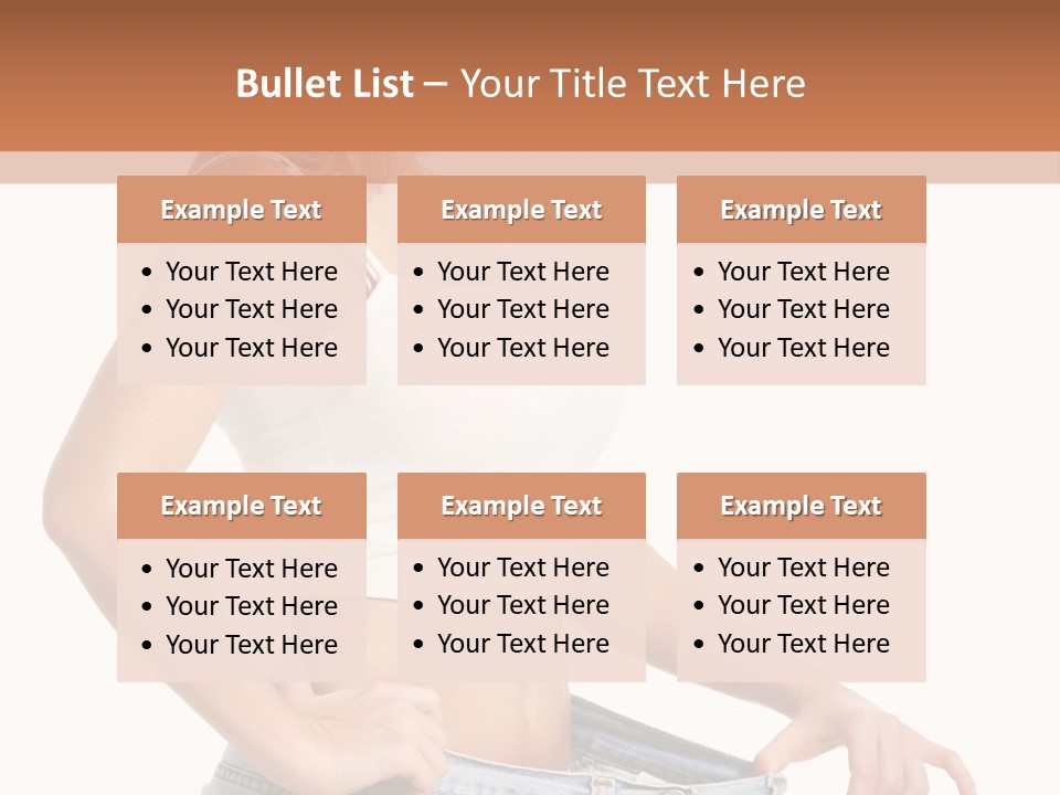 A Woman In A White Top Is Standing With Her Hands On Her Hips PowerPoint Template