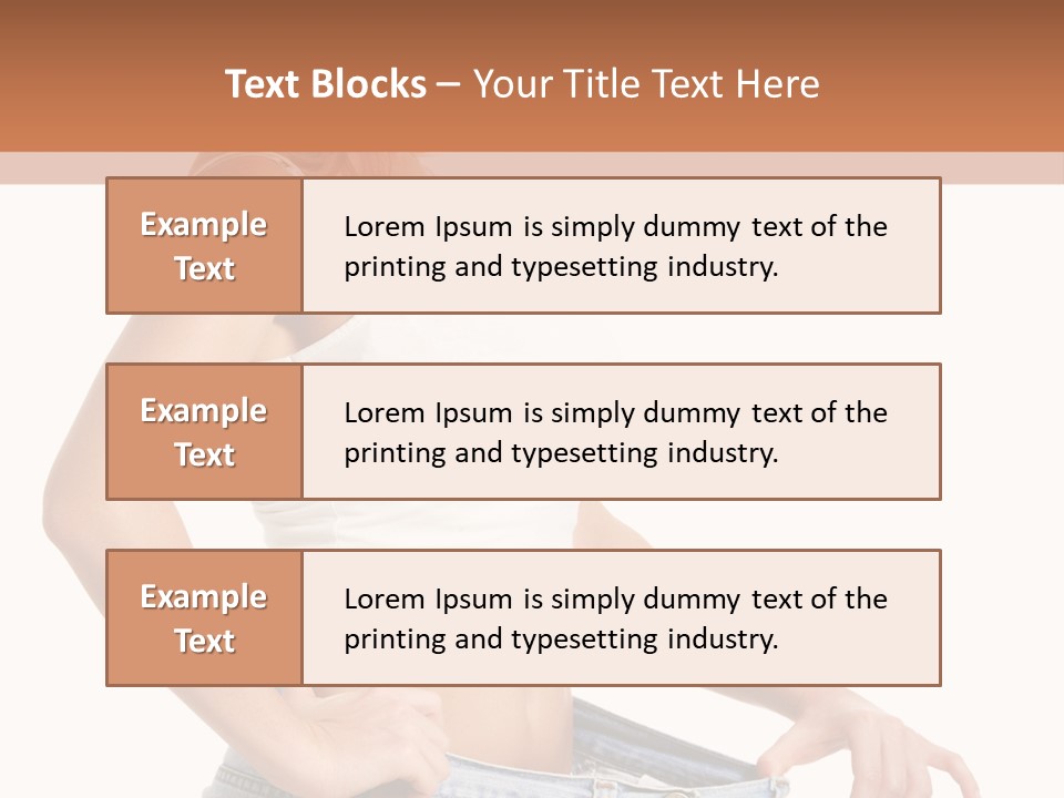 A Woman In A White Top Is Standing With Her Hands On Her Hips PowerPoint Template
