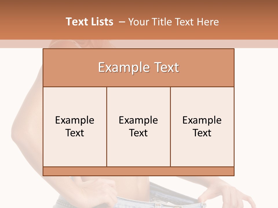 A Woman In A White Top Is Standing With Her Hands On Her Hips PowerPoint Template