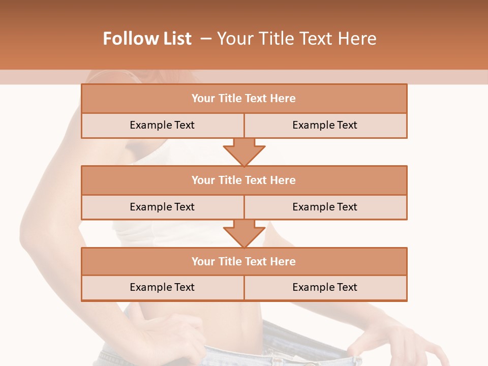 A Woman In A White Top Is Standing With Her Hands On Her Hips PowerPoint Template