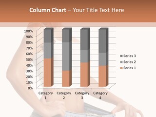 A Woman In A White Top Is Standing With Her Hands On Her Hips PowerPoint Template