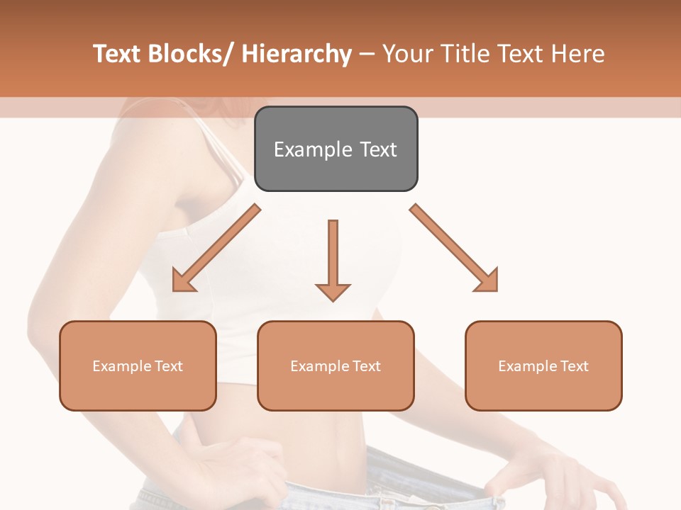 A Woman In A White Top Is Standing With Her Hands On Her Hips PowerPoint Template