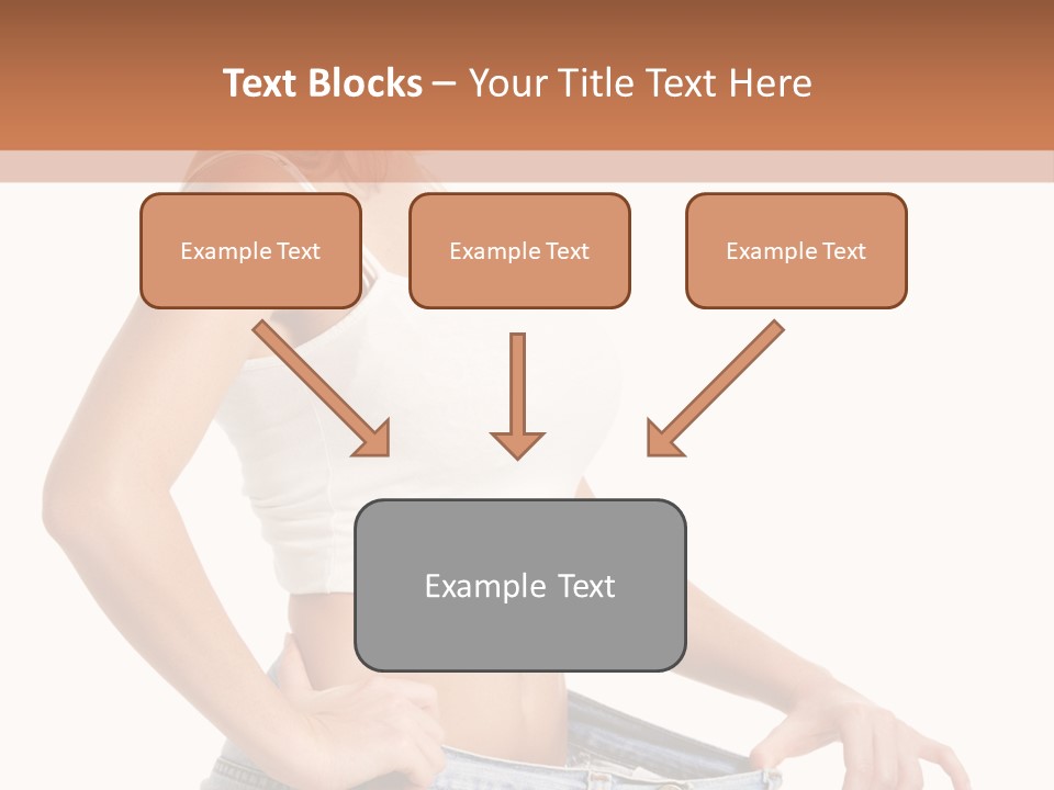 A Woman In A White Top Is Standing With Her Hands On Her Hips PowerPoint Template