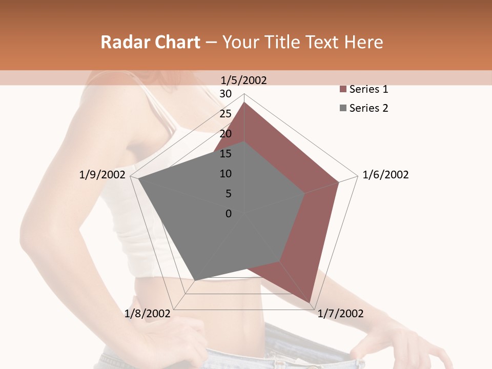 A Woman In A White Top Is Standing With Her Hands On Her Hips PowerPoint Template