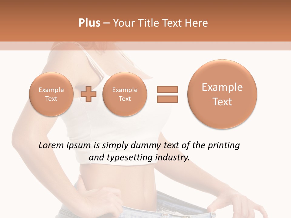 A Woman In A White Top Is Standing With Her Hands On Her Hips PowerPoint Template