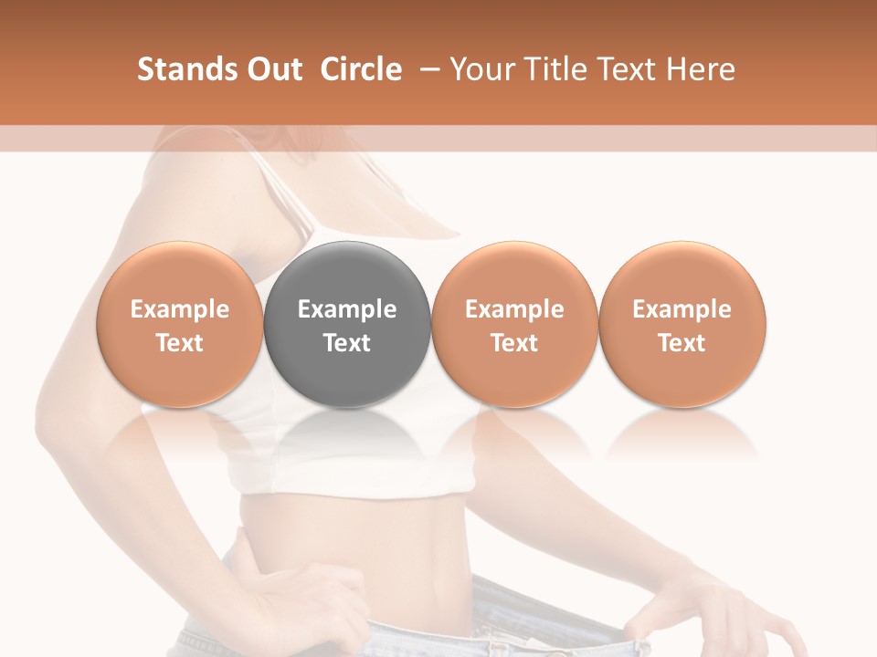 A Woman In A White Top Is Standing With Her Hands On Her Hips PowerPoint Template