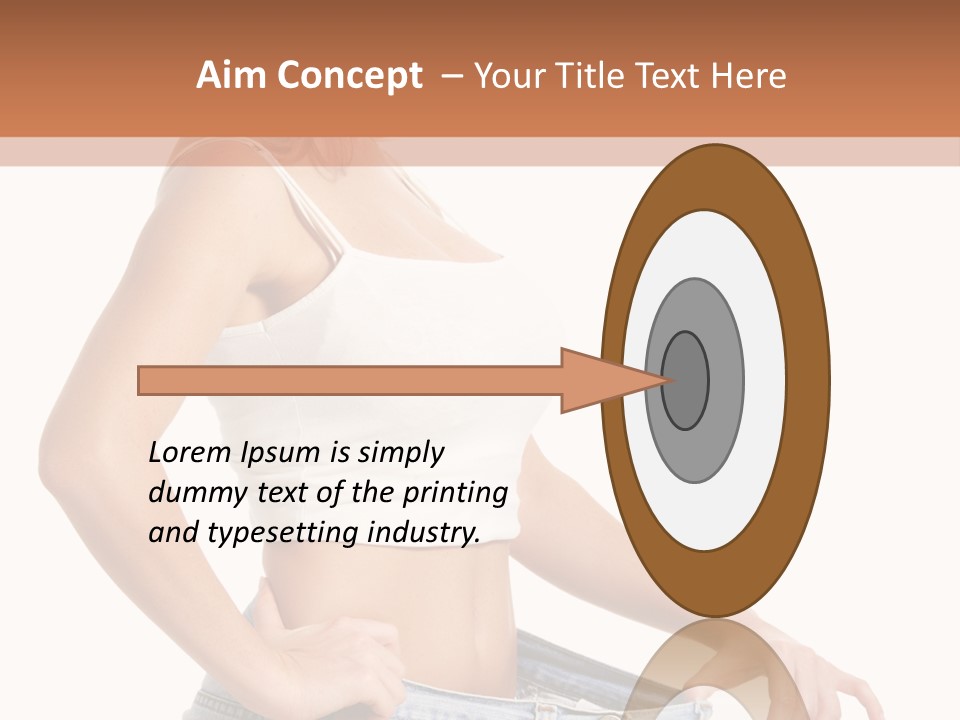 A Woman In A White Top Is Standing With Her Hands On Her Hips PowerPoint Template