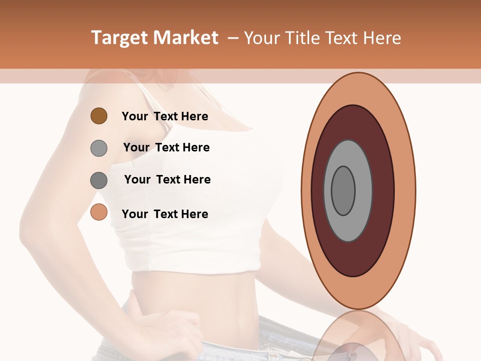 A Woman In A White Top Is Standing With Her Hands On Her Hips PowerPoint Template