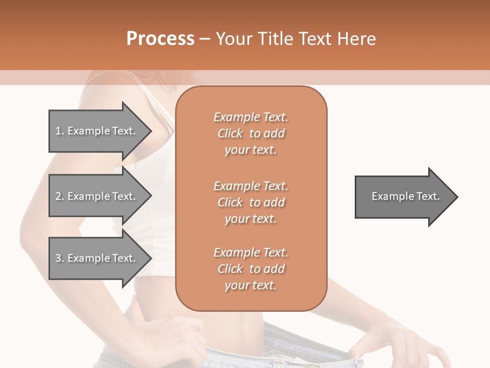 A Woman In A White Top Is Standing With Her Hands On Her Hips PowerPoint Template