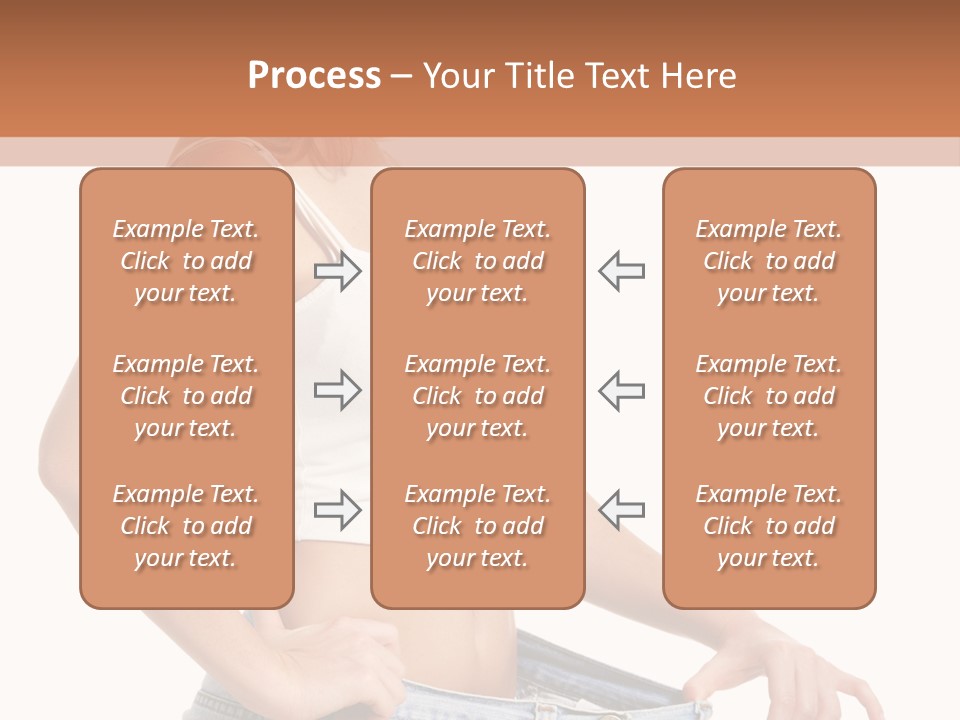 A Woman In A White Top Is Standing With Her Hands On Her Hips PowerPoint Template