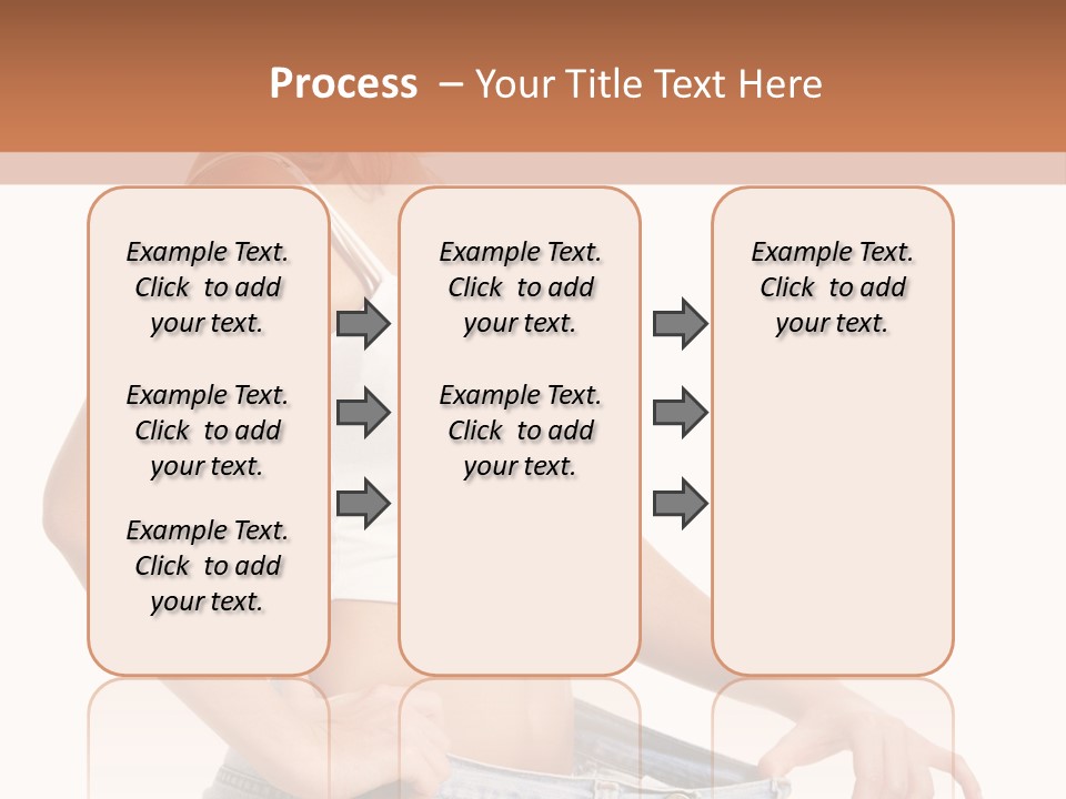 A Woman In A White Top Is Standing With Her Hands On Her Hips PowerPoint Template
