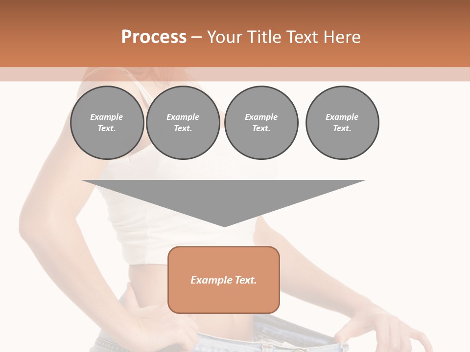 A Woman In A White Top Is Standing With Her Hands On Her Hips PowerPoint Template