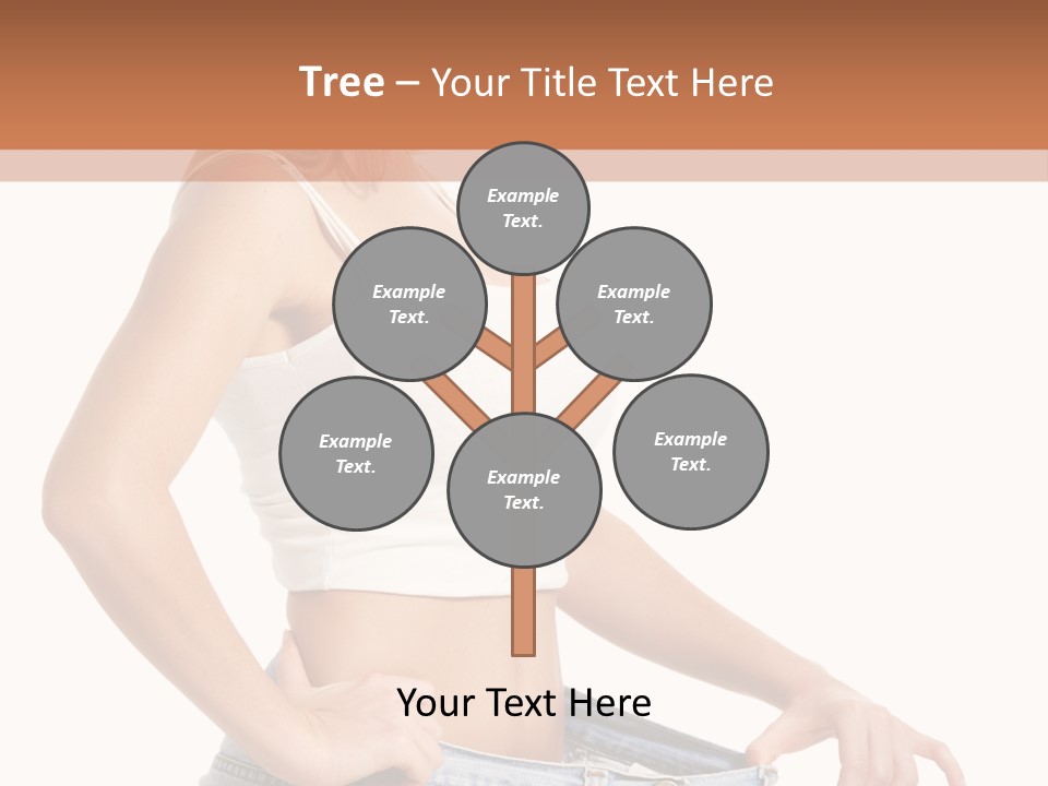 A Woman In A White Top Is Standing With Her Hands On Her Hips PowerPoint Template
