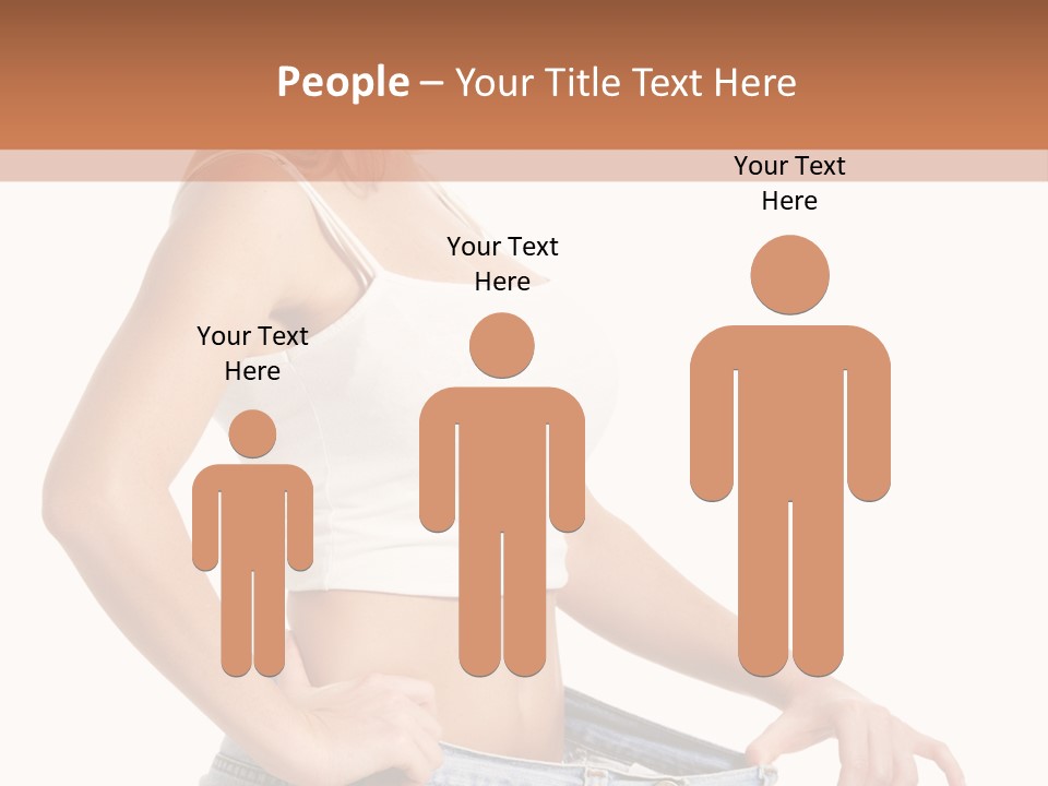 A Woman In A White Top Is Standing With Her Hands On Her Hips PowerPoint Template