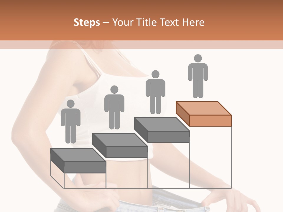 A Woman In A White Top Is Standing With Her Hands On Her Hips PowerPoint Template