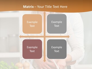 A Man And Woman Cutting Vegetables On A Cutting Board PowerPoint Template