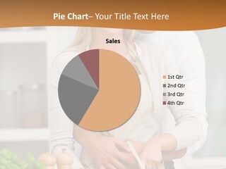 A Man And Woman Cutting Vegetables On A Cutting Board PowerPoint Template