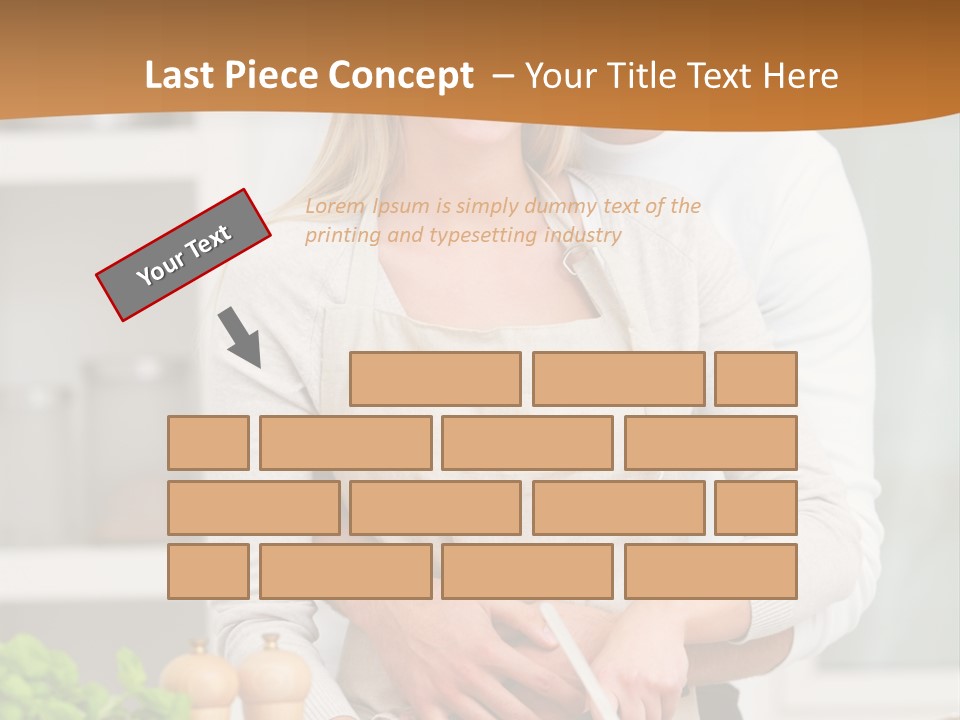 A Man And Woman Cutting Vegetables On A Cutting Board PowerPoint Template