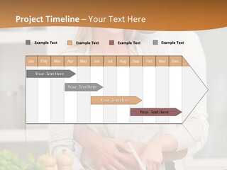 A Man And Woman Cutting Vegetables On A Cutting Board PowerPoint Template