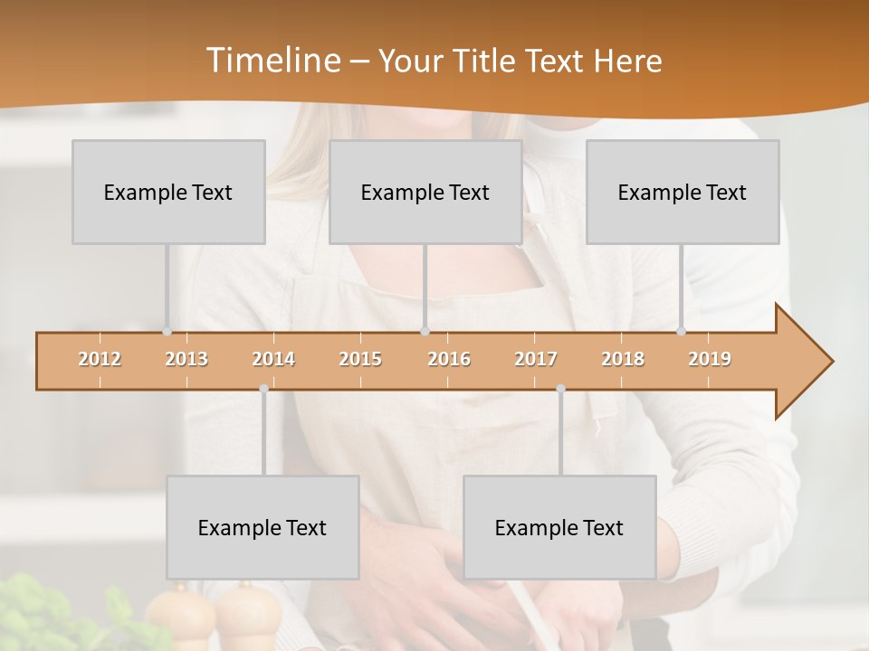 A Man And Woman Cutting Vegetables On A Cutting Board PowerPoint Template