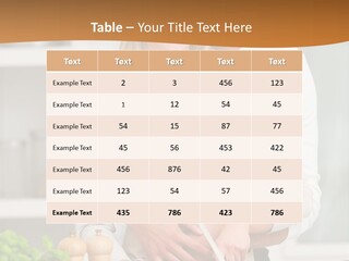 A Man And Woman Cutting Vegetables On A Cutting Board PowerPoint Template