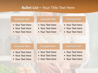 A Man And Woman Cutting Vegetables On A Cutting Board PowerPoint Template