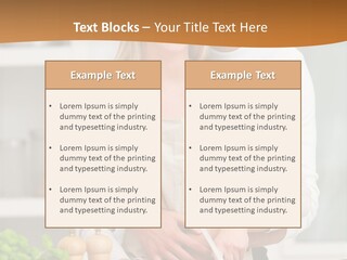 A Man And Woman Cutting Vegetables On A Cutting Board PowerPoint Template