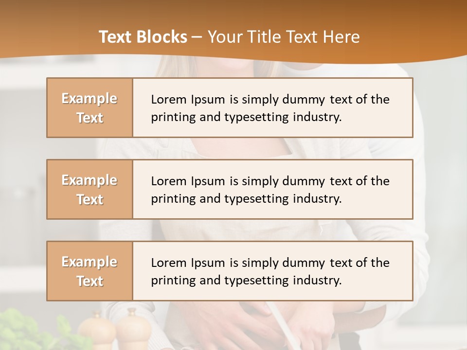 A Man And Woman Cutting Vegetables On A Cutting Board PowerPoint Template