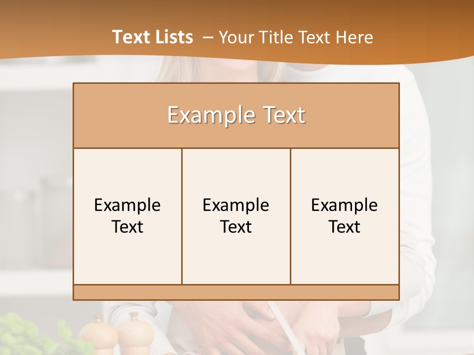 A Man And Woman Cutting Vegetables On A Cutting Board PowerPoint Template