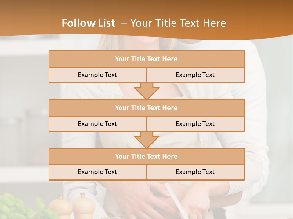 A Man And Woman Cutting Vegetables On A Cutting Board PowerPoint Template