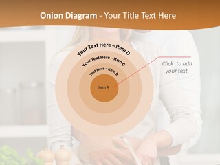 A Man And Woman Cutting Vegetables On A Cutting Board PowerPoint Template