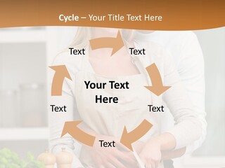 A Man And Woman Cutting Vegetables On A Cutting Board PowerPoint Template