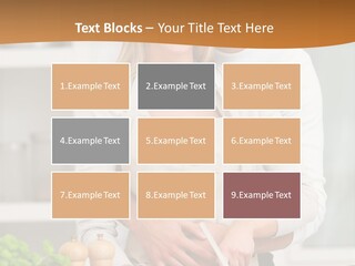 A Man And Woman Cutting Vegetables On A Cutting Board PowerPoint Template