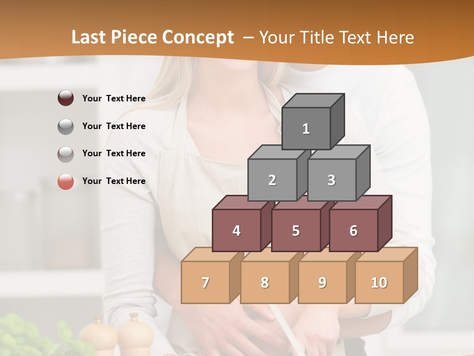 A Man And Woman Cutting Vegetables On A Cutting Board PowerPoint Template
