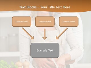 A Man And Woman Cutting Vegetables On A Cutting Board PowerPoint Template