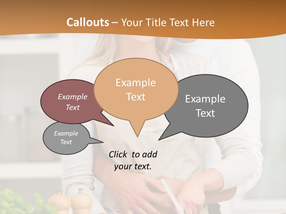 A Man And Woman Cutting Vegetables On A Cutting Board PowerPoint Template