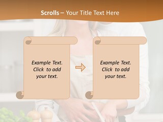 A Man And Woman Cutting Vegetables On A Cutting Board PowerPoint Template