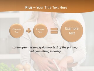 A Man And Woman Cutting Vegetables On A Cutting Board PowerPoint Template
