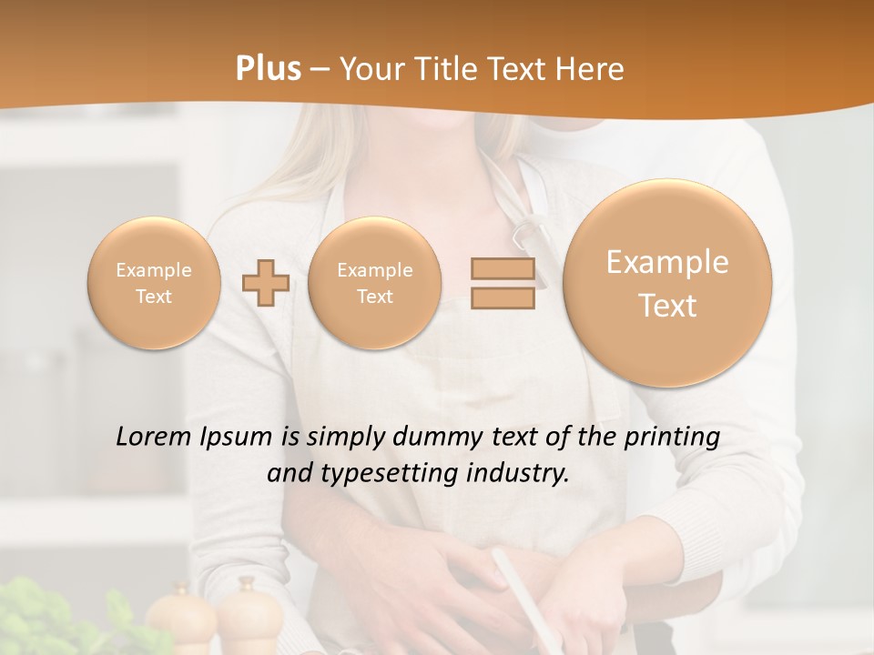 A Man And Woman Cutting Vegetables On A Cutting Board PowerPoint Template