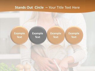 A Man And Woman Cutting Vegetables On A Cutting Board PowerPoint Template