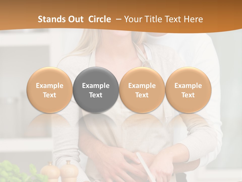 A Man And Woman Cutting Vegetables On A Cutting Board PowerPoint Template