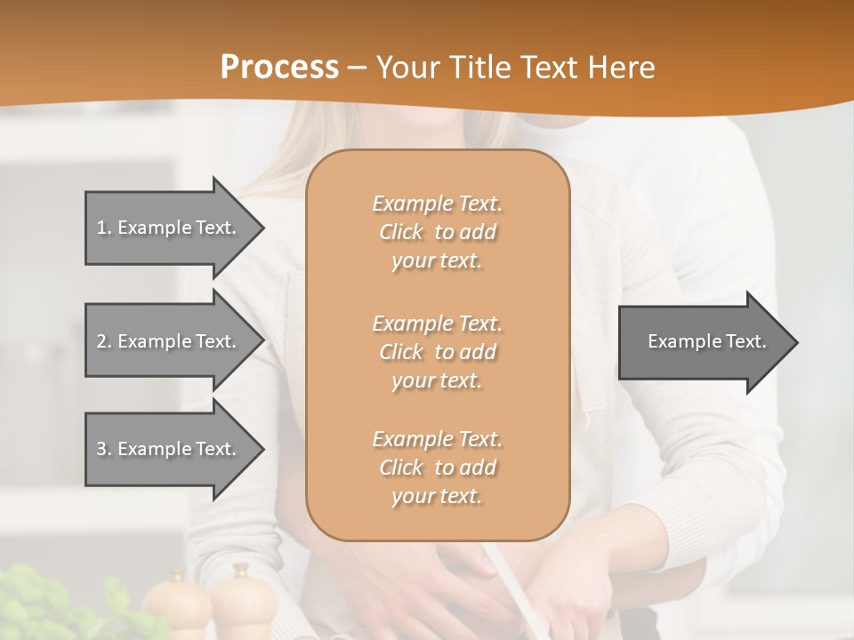 A Man And Woman Cutting Vegetables On A Cutting Board PowerPoint Template