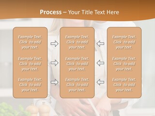 A Man And Woman Cutting Vegetables On A Cutting Board PowerPoint Template