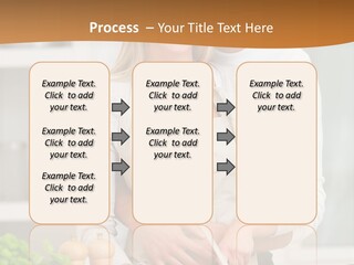 A Man And Woman Cutting Vegetables On A Cutting Board PowerPoint Template